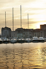 Image showing Yachts moored in Cannes