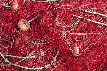 Image showing Fishing nets background