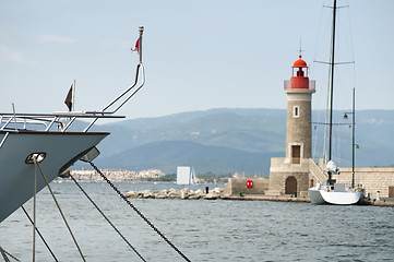 Image showing Port light in Saint Tropez