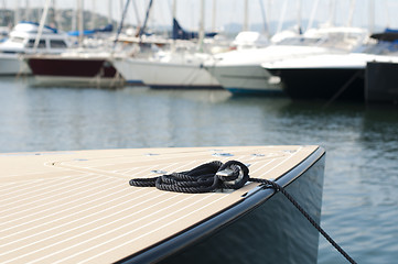 Image showing Anchored yachts in St. Tropez 