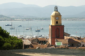 Image showing Clock Tower in St Tropez