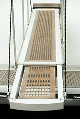 Image showing Yacht boarding ladder