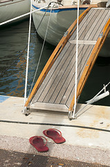 Image showing Yacht boarding ladder