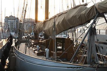 Image showing Yachts moored in Cannes