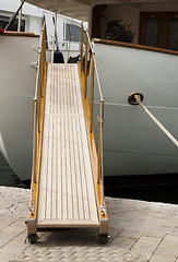 Image showing Yacht boarding ladder