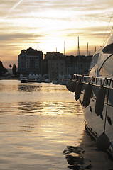 Image showing Yachts moored in Cannes