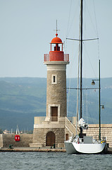 Image showing Port light in Saint Tropez