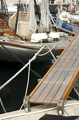 Image showing Yacht boarding ladder