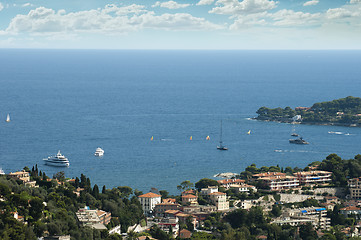 Image showing View of Monaco and many yachts in the bay