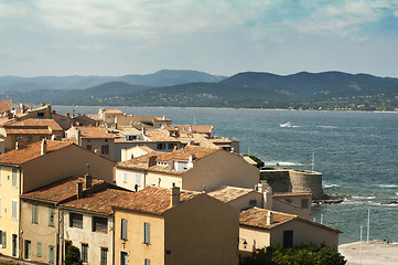 Image showing St Tropez ancient buildings in the resort.