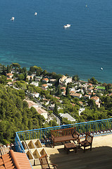 Image showing Terrace overlooking the sea