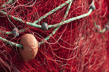 Image showing Fishing nets background