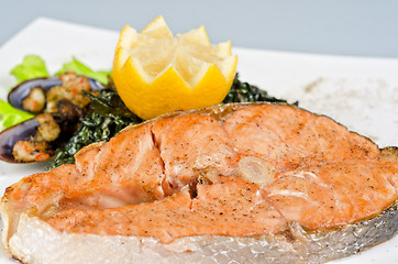 Image showing salmon steak