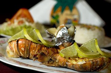 Image showing caribbean lobster tail