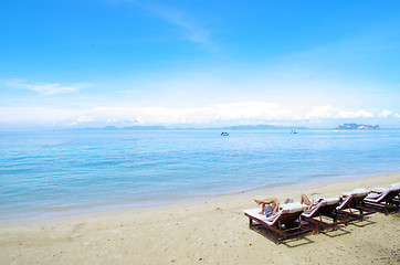 Image showing Couple on a tropical beach