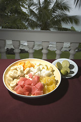 Image showing fruit salad at resort