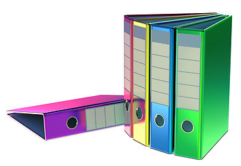 Image showing colored folders stores important documents