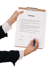 Image showing Signing of a contract