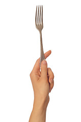 Image showing fork in the hand