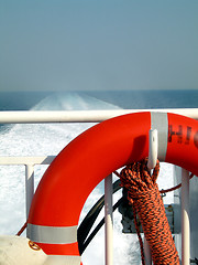 Image showing boat deck with life saver