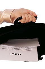 Image showing Suitcase with contracts