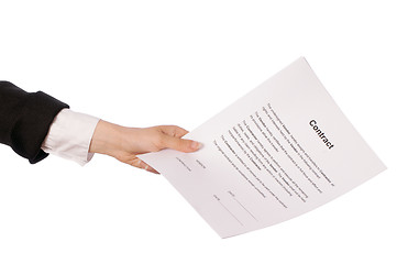 Image showing signing of a contract