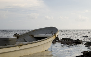 Image showing fishing boat with anchor