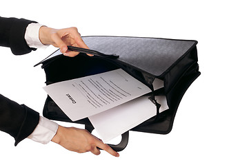 Image showing Suitcase with contracts