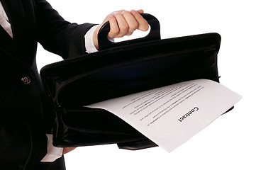 Image showing Suitcase with contracts