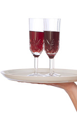 Image showing two glasses champagne