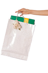 Image showing Paper bag with a box