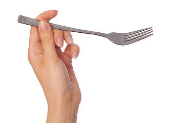 Image showing holding a fork