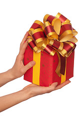 Image showing gift with yellow bow