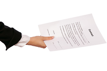 Image showing signing of a contract