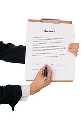 Image showing Signing of a contract