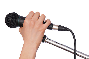 Image showing black microphone