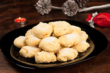 Image showing Polvorones with Christmas decoration