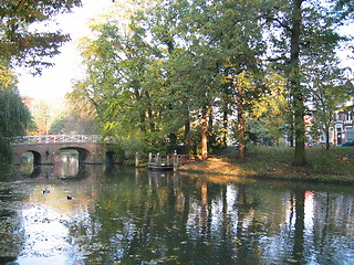 Image showing Bridge over canal