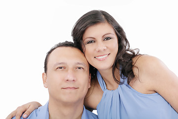 Image showing happy couple in their thirties smiling 