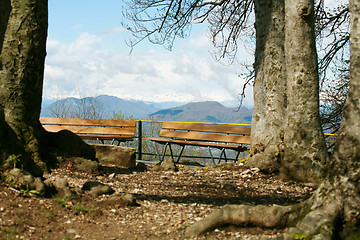 Image showing peaceful view from the top of mountain in Switzerland 