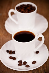 Image showing two cups full of coffee