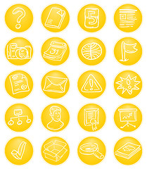 Image showing Yellow CMS icons