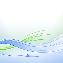 Image showing Blue and Green Waves Background