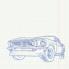 Image showing Muscle Car Illustration