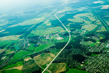 Image showing aerial view of houses and...