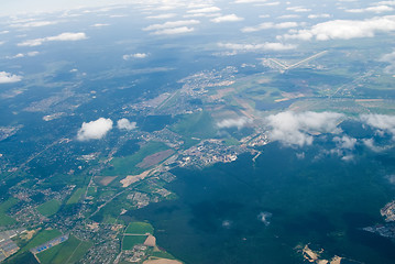 Image showing aerial view of town