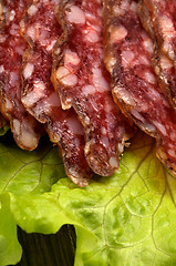 Image showing Slices of Smoked Sausage