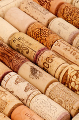 Image showing Background of Old Wine Corks