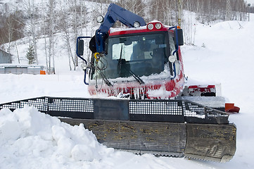 Image showing Frozen snowplow