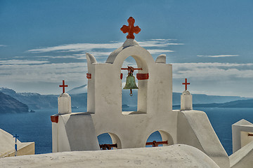 Image showing Santorini church